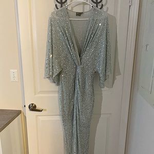 Maxi Mint Green Sequin Dress